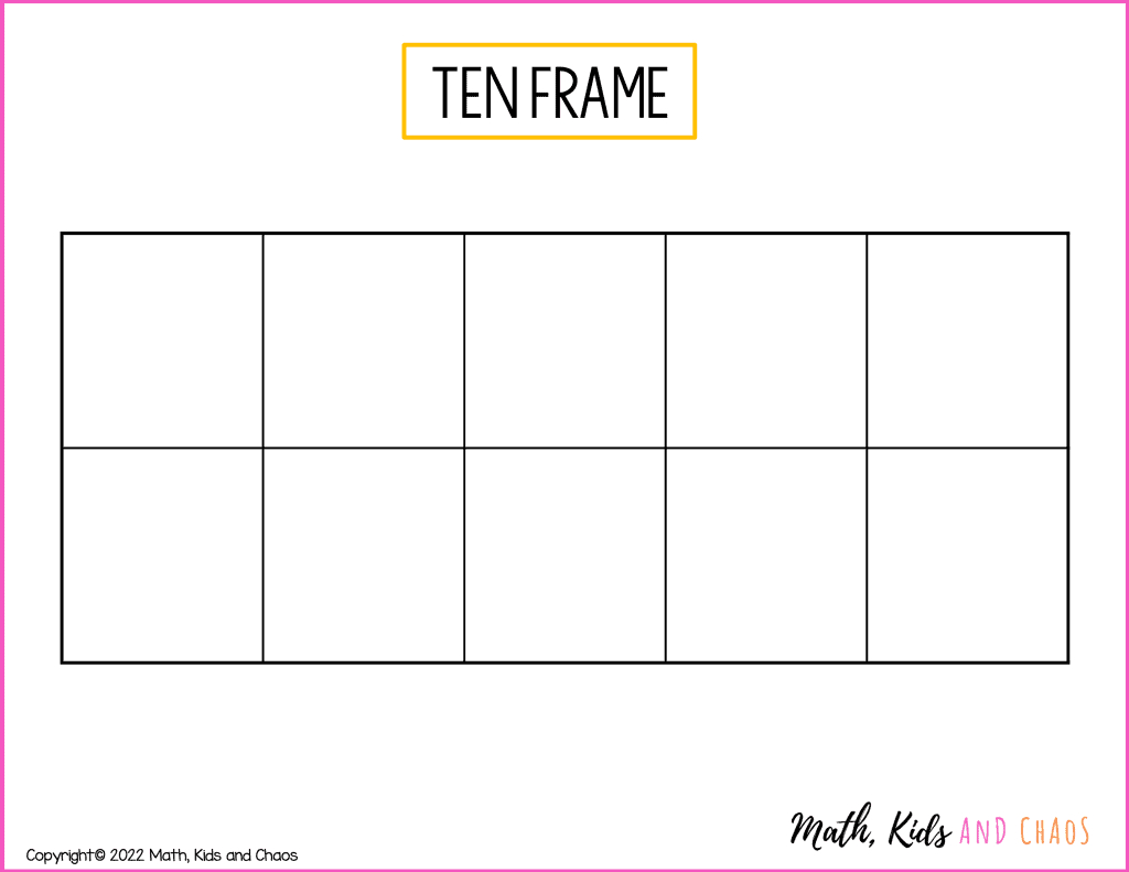 Printable Ten Frames - Math, Kids And Chaos with regard to Free Printable Blank Ten Frame Printable