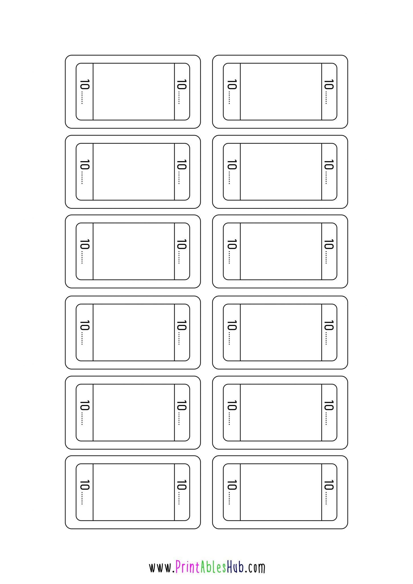 Printable Tickets For Raffle - Printable Party Favors for Free Printable Blank Raffle Tickets
