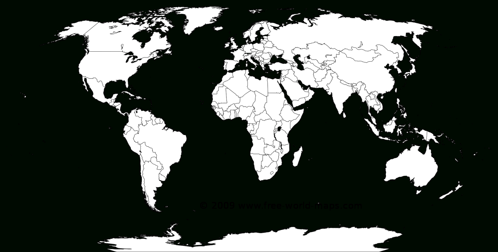 Printable White-Transparent Political Blank World Map C3 | Free intended for FREE Printable Blank World Map with Countries