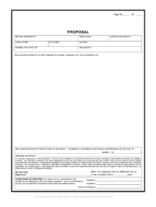 Prop-003 Form - Fill Online, Printable, Fillable, Blank - Pdffiller for Free Printable Bid Proposal Forms