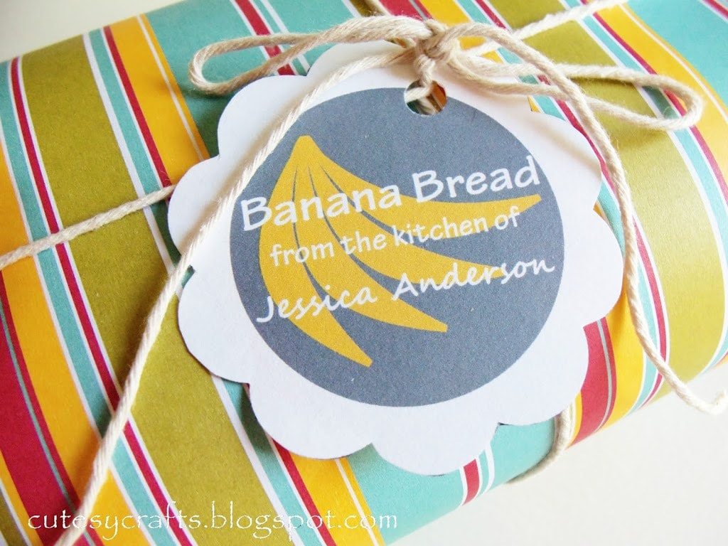 Pumpkin And Banana Bread Labels - Cutesy Crafts throughout FREE Printable Banana Bread Labels