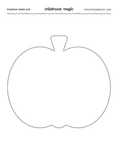 Pumpkin Outline - Childhood Magic with Free Printable Blank Pumpkin Template