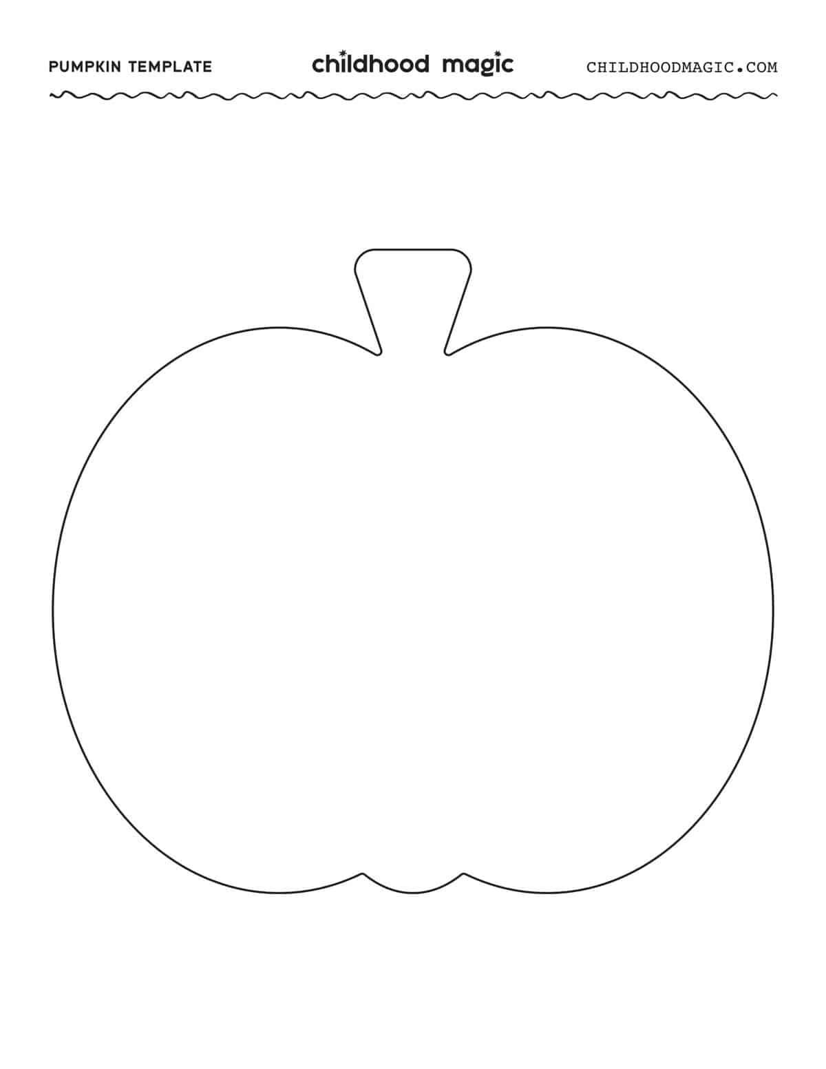 Pumpkin Outline - Childhood Magic with Free Printable Blank Pumpkin Template