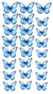 Q for FREE Printable Blue Butterfly Printable