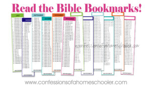 Read The Bible In Two Years Bookmarks - Confessions Of A Homeschooler in Free Printable Bible Reading Plan