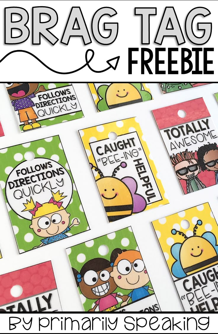 Reward Tags Freebie throughout FREE Printable Brag Tags FREE