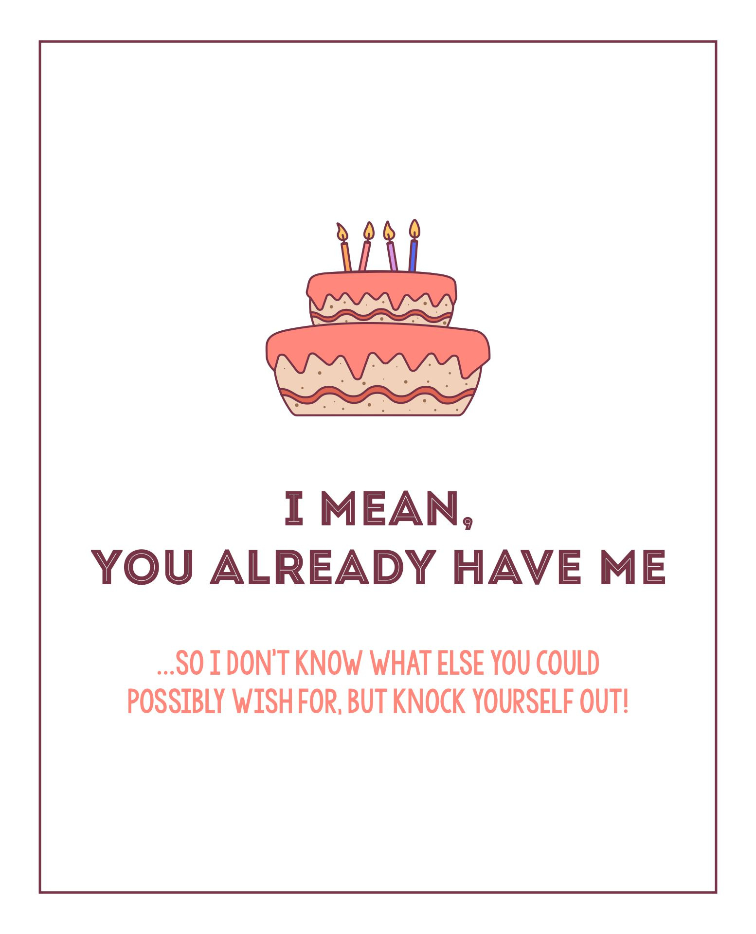 Romantic Husband Birthday Cards Printable Free Birthday Cards For inside Free Printable Birthday Cards For Husband Funny