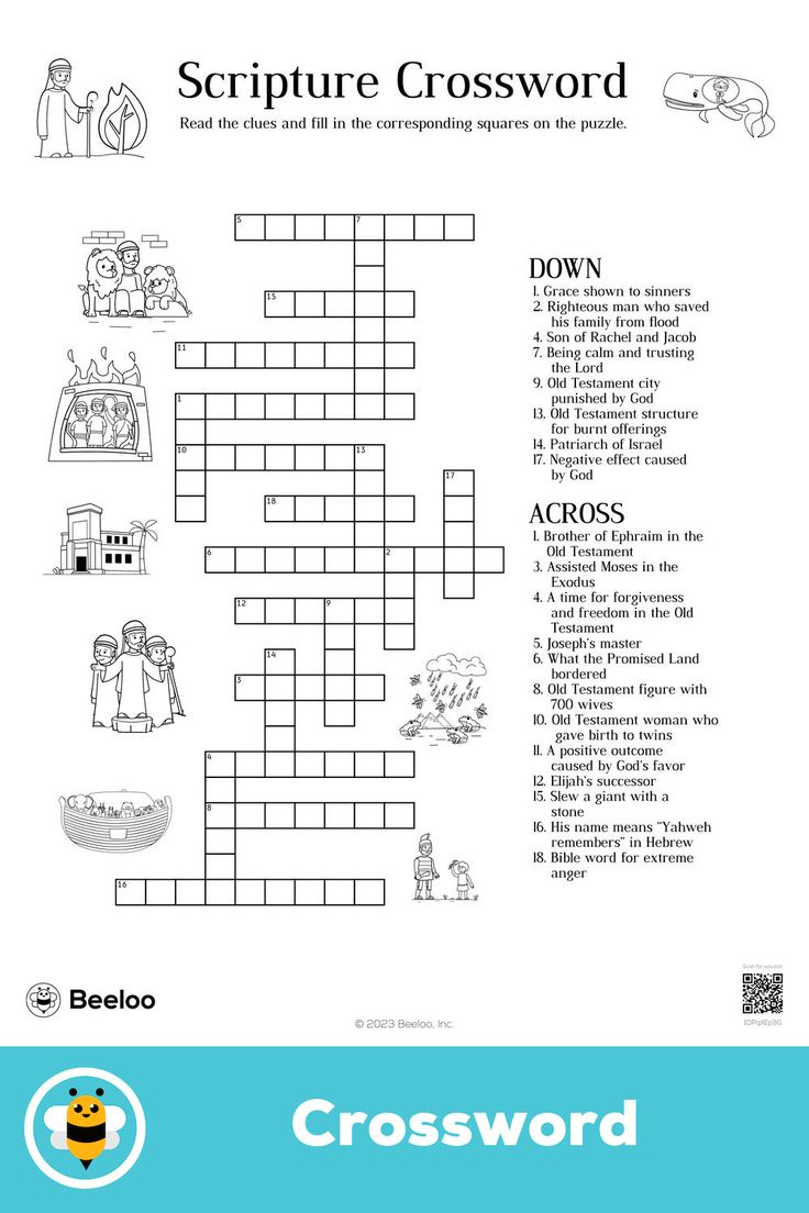 Scripture Crossword in Free Printable Bible Games And Puzzles For Adults