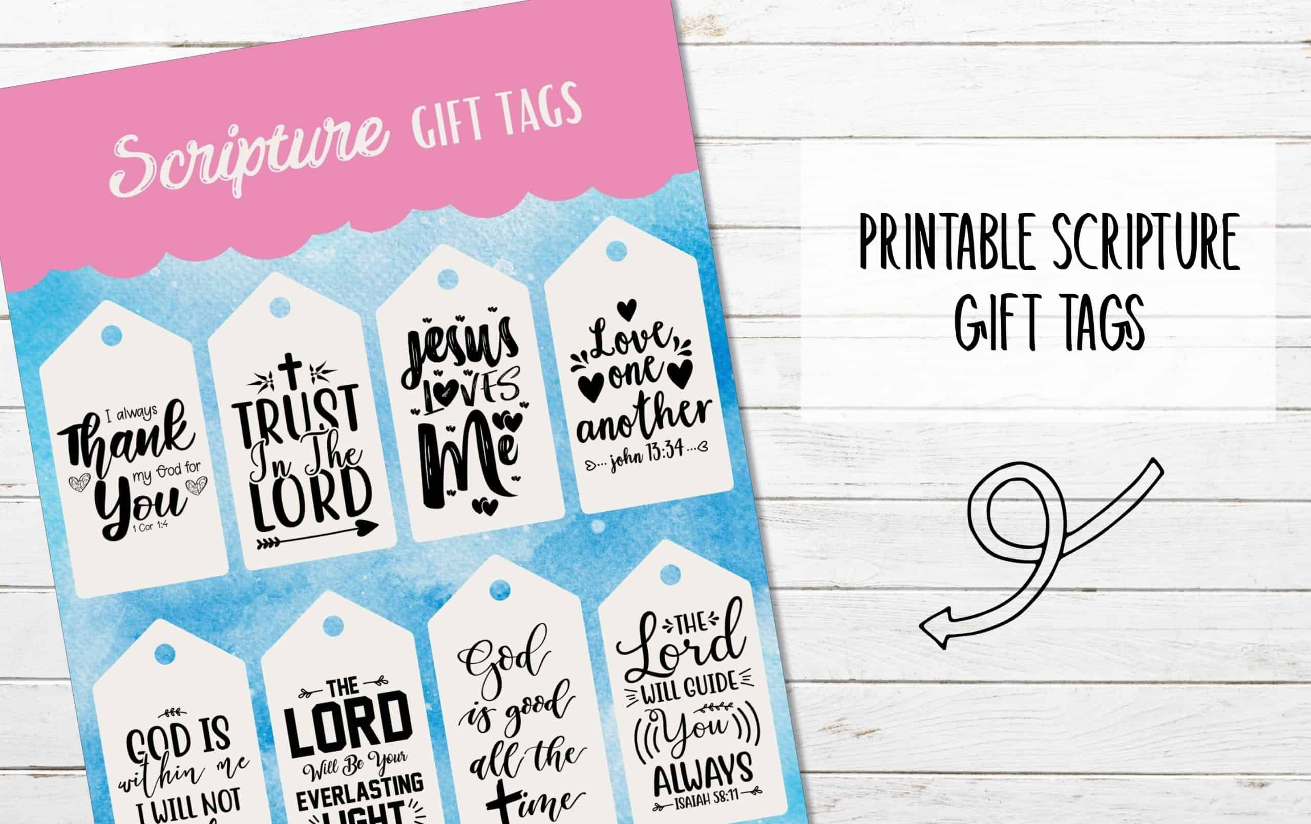 Scripture Gift Tags - My Printable Faith inside Free Printable Bible Verse Tags