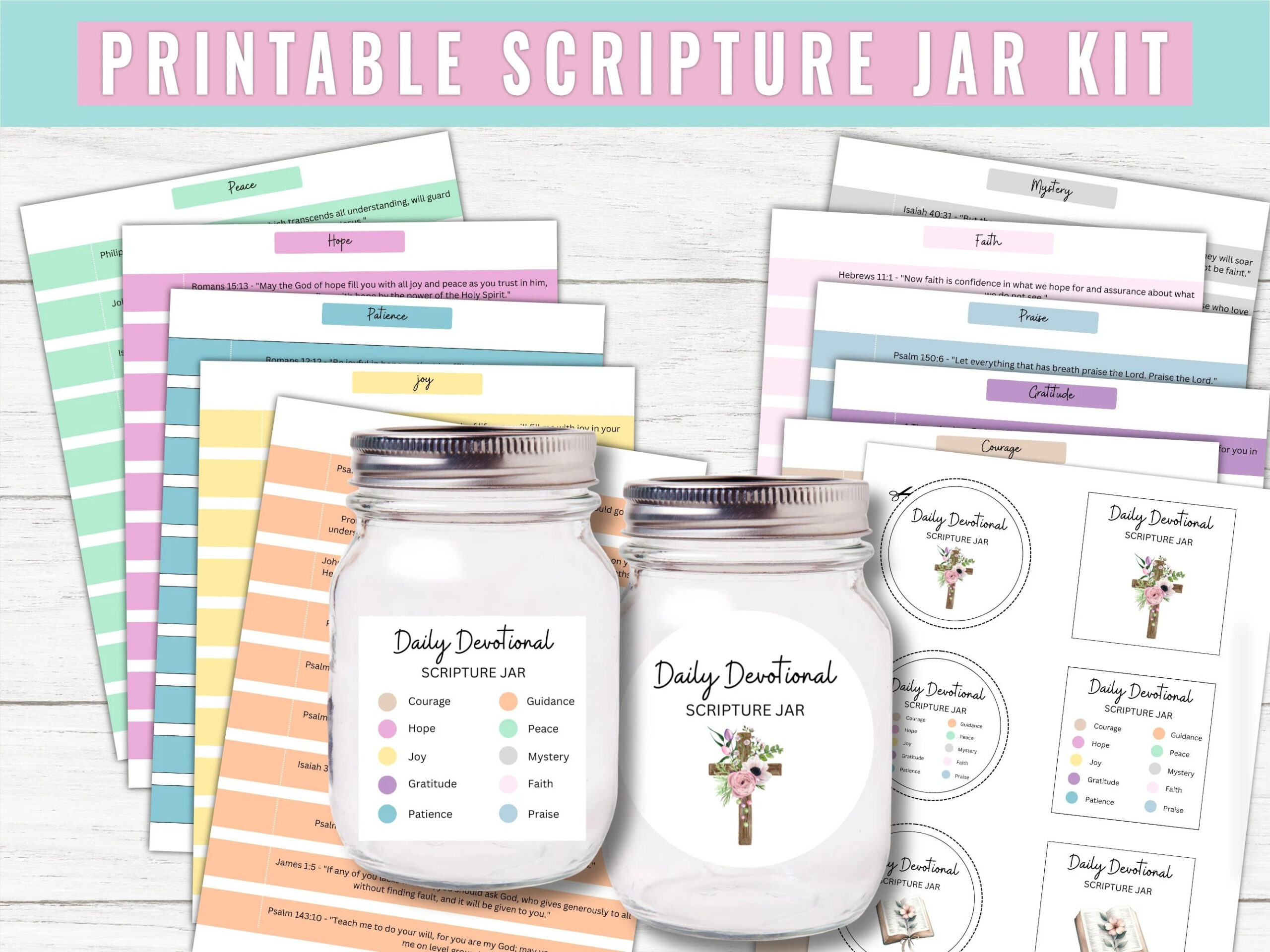 Scripture Jar Printable - Printable Party Favors pertaining to Free Printable Blessing Jar Printable