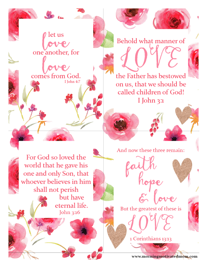 Scripture Love Printables – Morning Motivated Mom within Free Printable Bible Verses About Love