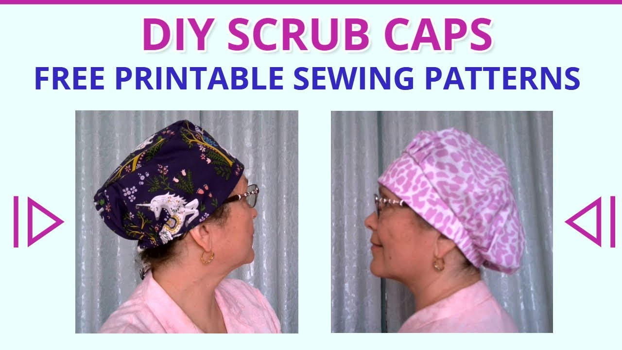 Scrub Cap Patterns Free Printable Plus Step-By-Step Sewing Tutorial regarding FREE Printable Bouffant Scrub Cap Pattern