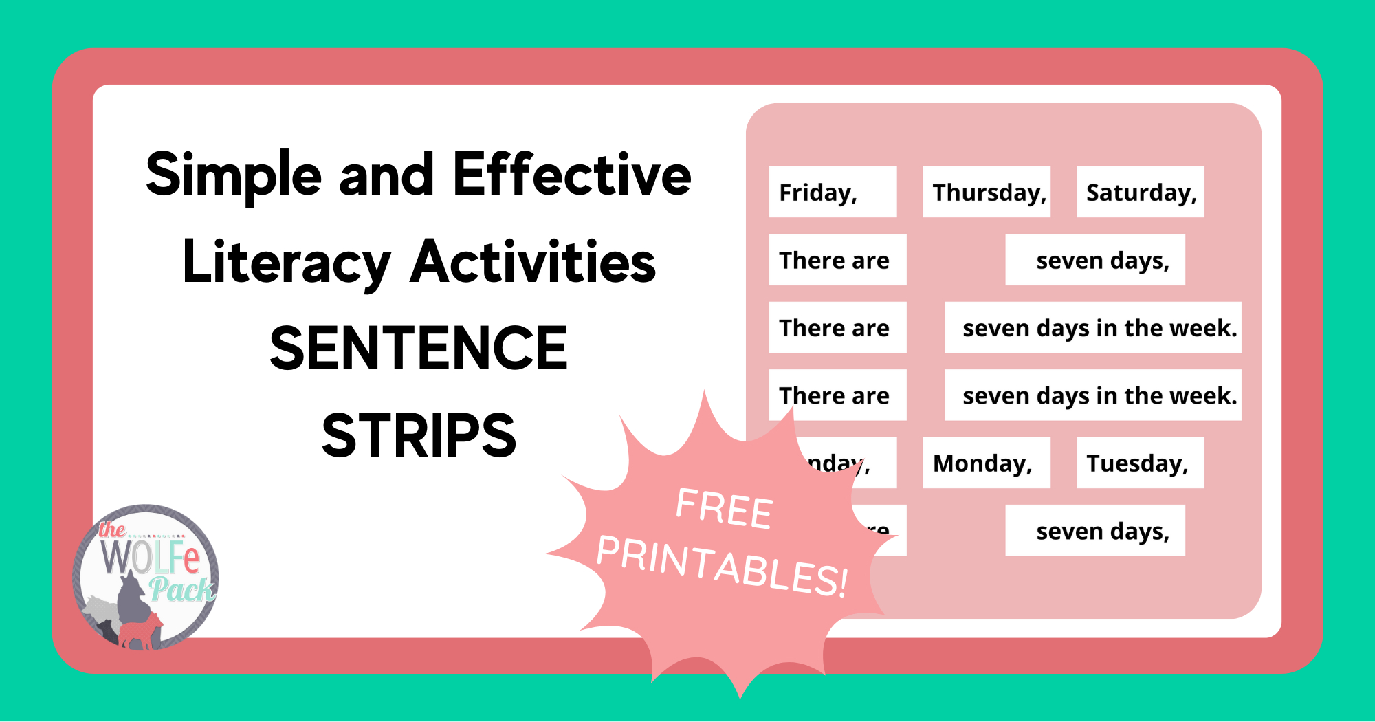 Sentence Strips- A Simple And Effective Literacy Activity - The for Free Printable Blank Sentence Strips