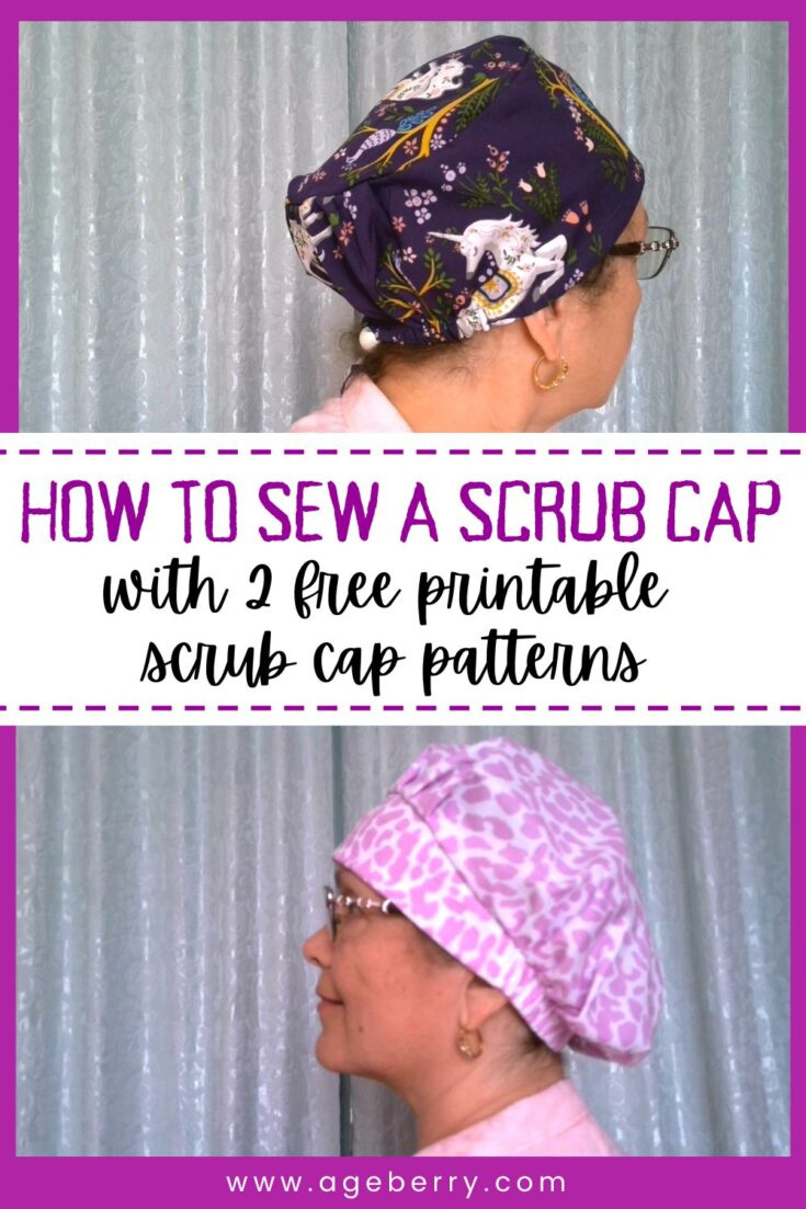 Sewing Tutorial On How To Sew A Scrub Cap Plus 2 Free Printable pertaining to Free Printable Bouffant Scrub Cap Pattern