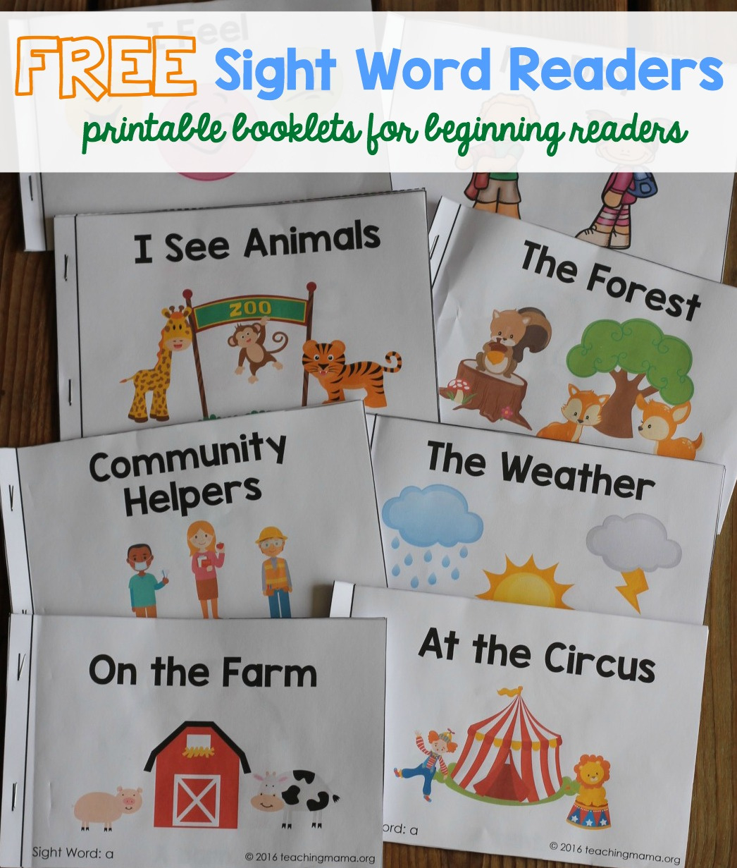 Sight Word Readers inside Free Printable Books For Beginning Readers