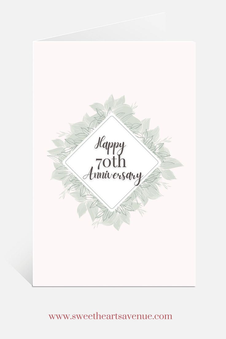 Simple 70Th Anniversary Printable Card For Free with FREE Printable Black and White Anniversary Cards