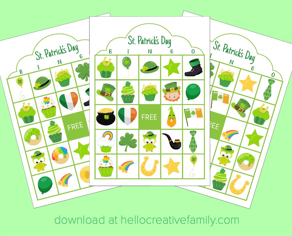 St. Patrick&amp;#039;S Day Bingo- Free Printable - Hello Creative Family intended for FREE Printable Bingo Card Saint Patrick&amp;amp;#039;s Day Bingo