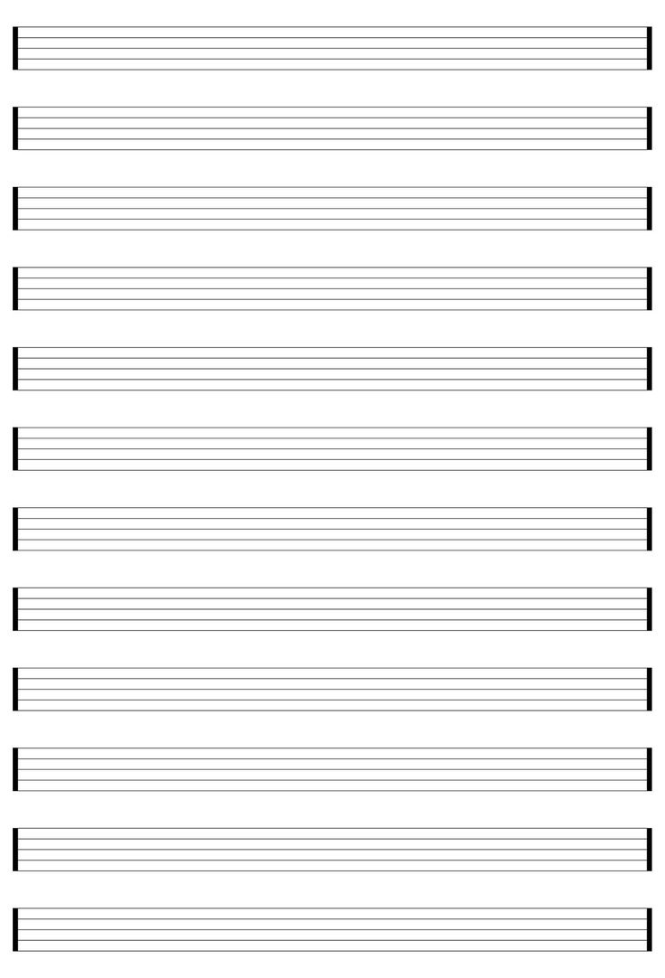 Staff Paper Blank Sheet Music - 10 Free Pdf Printables | Printablee for Free Printable Blank Staff Paper
