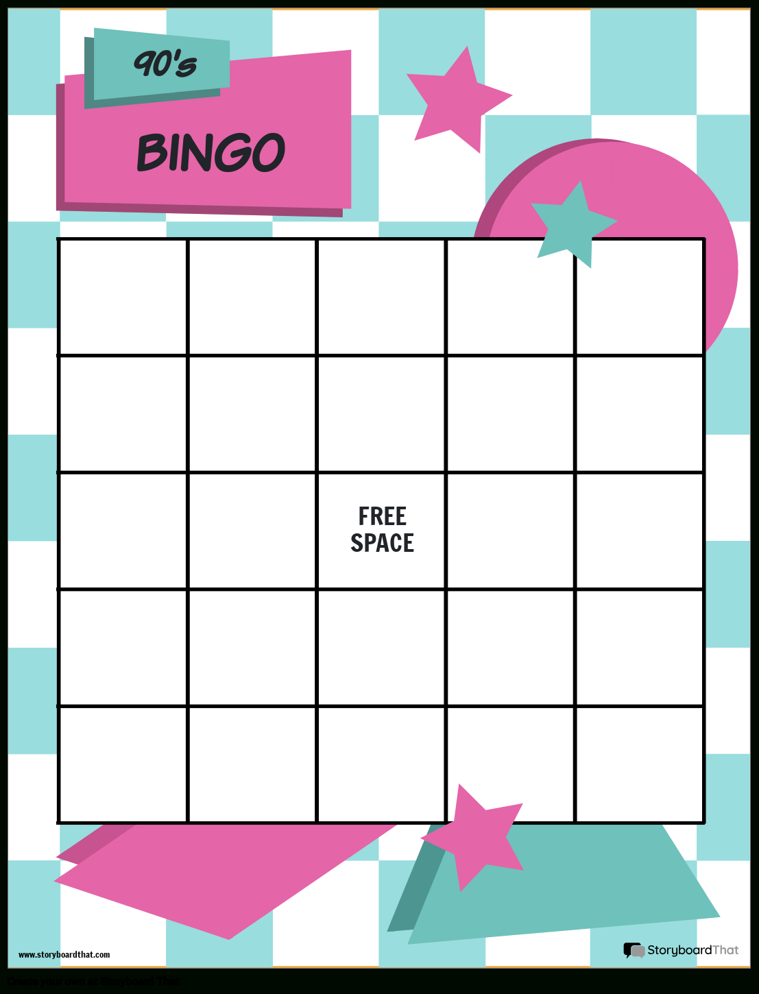 Storyboard That: Free Bingo Card Templates For Educators with regard to Free Printable Blank Bingo Cards For Teachers