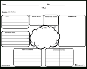 Storyboard That: Free Vocabulary Worksheet Templates within FREE Printable Blank Vocabulary Worksheets