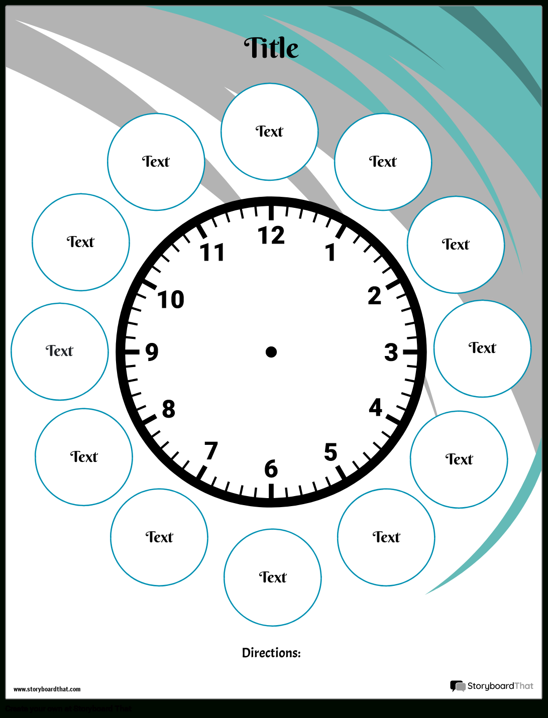 Storyboard That: Telling Time Worksheet Creator in Free Printable Blank Clock Worksheets