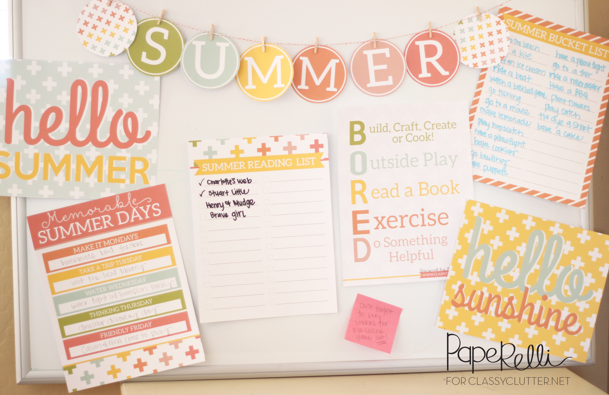 Summer Printables - throughout FREE Printable Bulletin Board Decorations