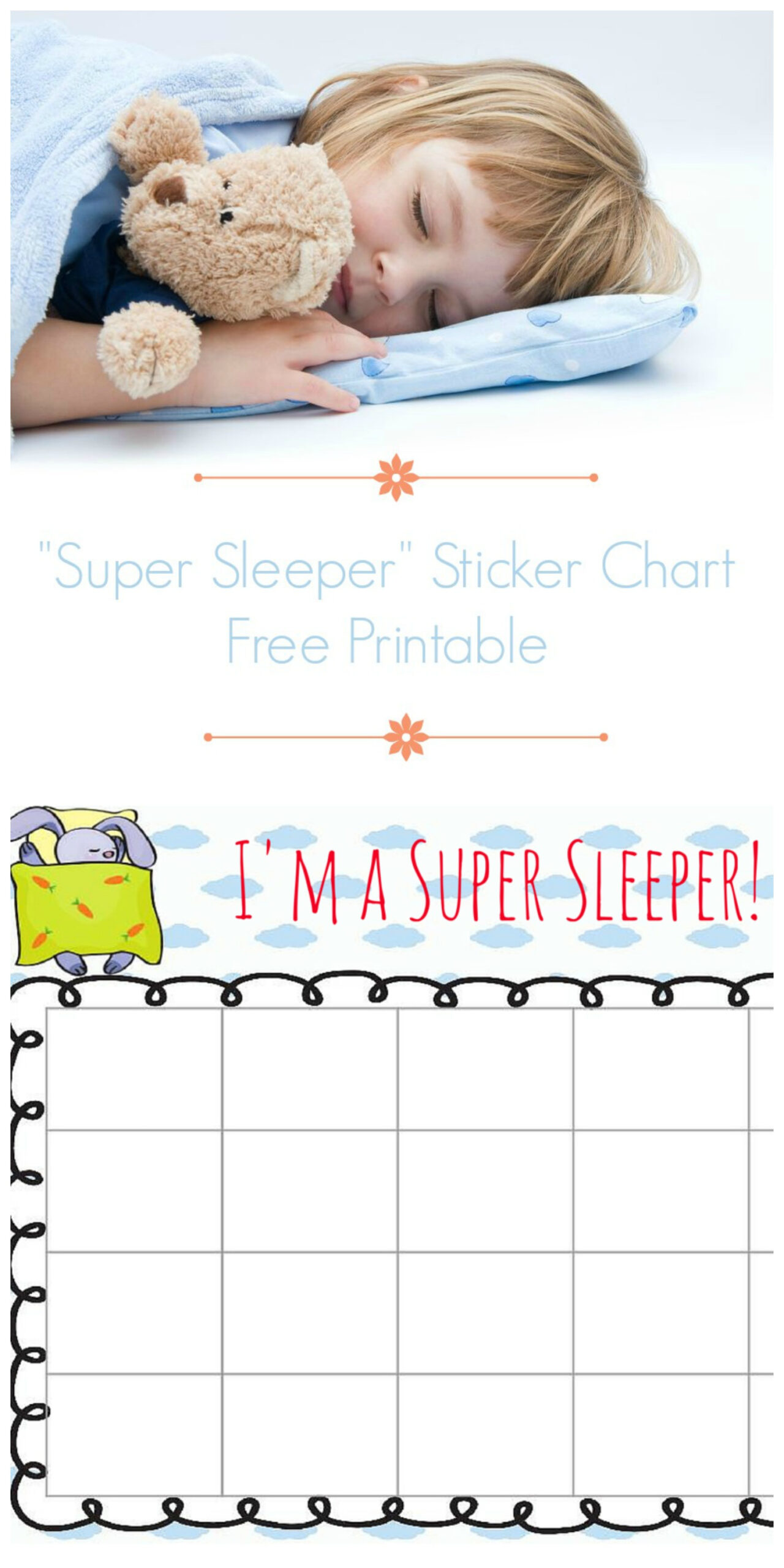 Super Sleeper Free Printable Bedtime Reward Chart Simply Sweet Days intended for Free Printable Bedtime Sticker Chart