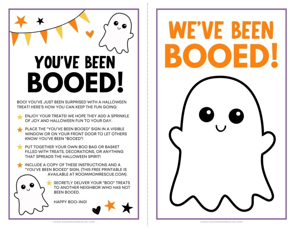 Surprise! You&amp;#039;Ve Been Booed | Room Mom Rescue in FREE Printable Boo Sign For Halloween
