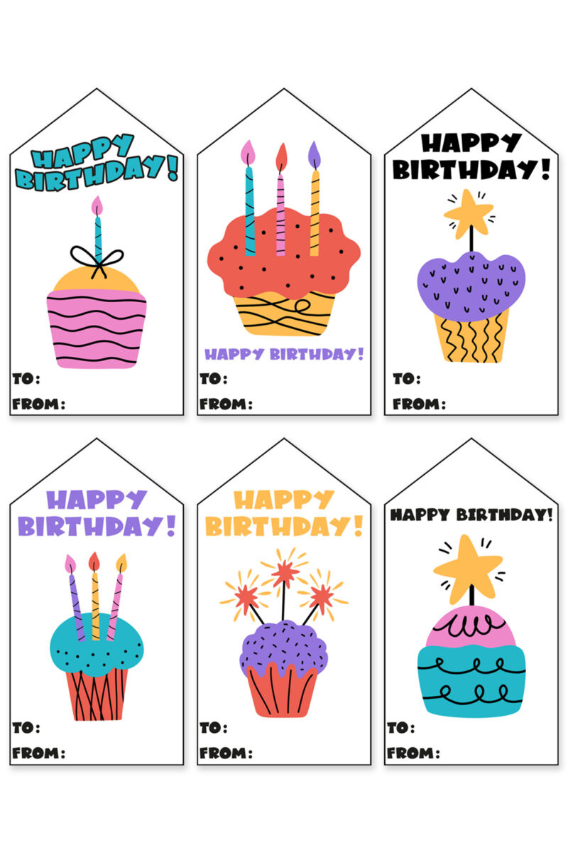 Tag Template Free Printable Editable Girls Birthday Gift Tags Buy inside FREE Printable Birthday Tag Templates