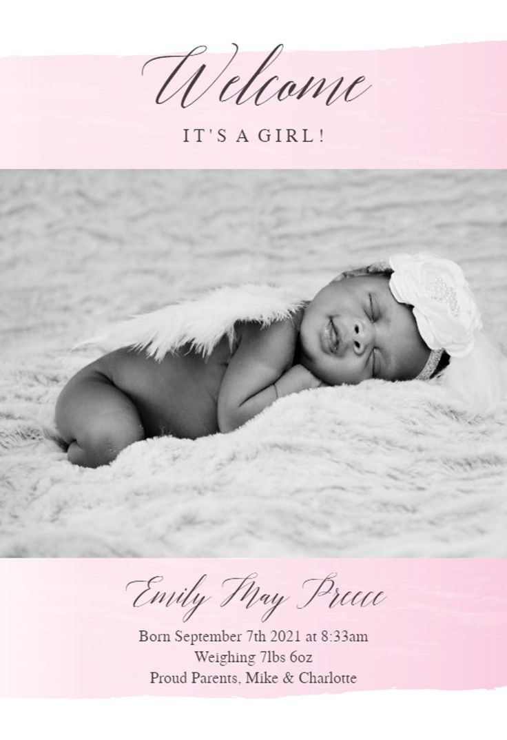 Take A Step - Birth Announcement (Free) | Greetings Island with Free Printable Birth Announcement Cards