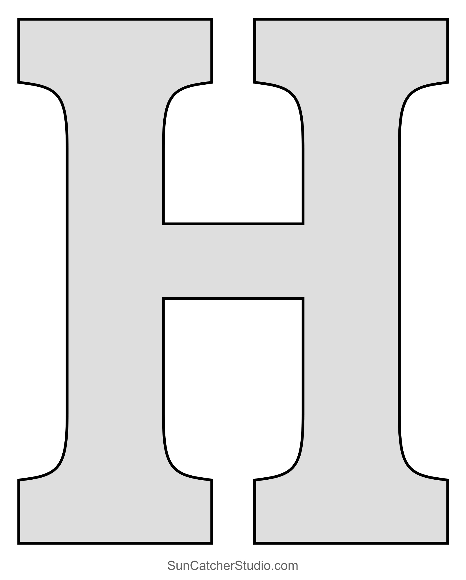 Tall Block Serif Printable Letter Stencils (Numbers And Alphabet throughout FREE Printable Block Letters Template