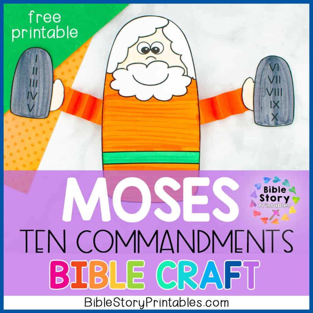 Ten Commandments Bible Craft - Bible Story Printables with Free Printable Bible Crafts For Preschoolers