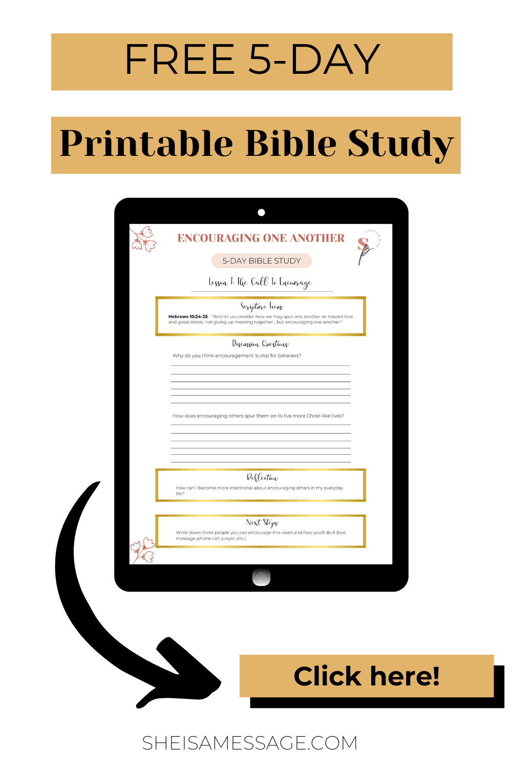 The Best Bible Study On Encouraging One Another + Free Printable within Free Printable Bible Study Lessons For New Believers
