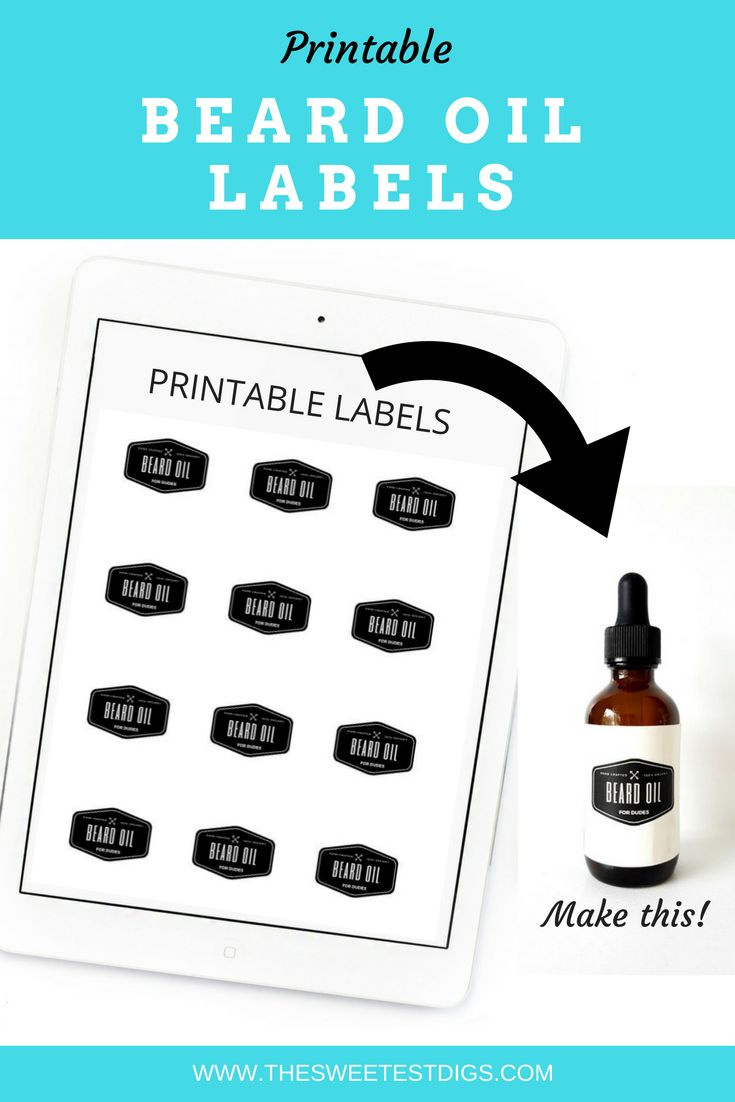 The Best Recipe For Diy Beard Oil [With Free Labels!] intended for FREE Printable Beard Oil Labels