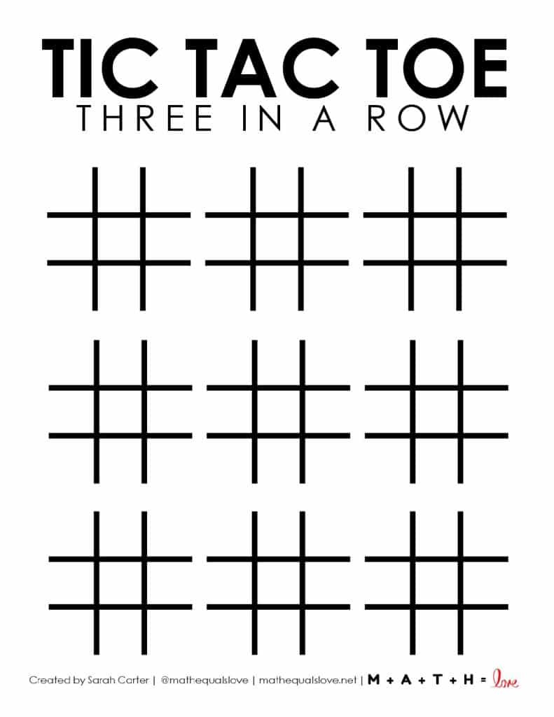 Tic Tac Toe Board Printable (Free Pdf Templates) regarding FREE Printable Blank Tic Tac Toe Board