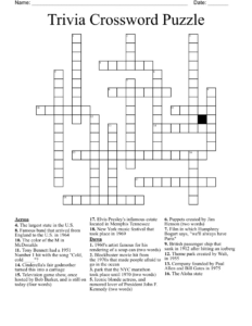 Trivia Crossword Puzzle - Wordmint with regard to FREE Printable Blockbuster Crossword Puzzles