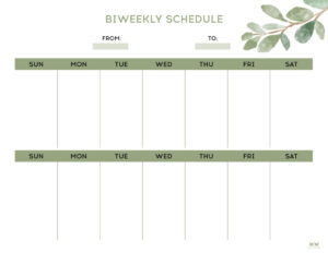 Two Week Planners - Free Printables | Printabulls throughout FREE Printable Bi Weekly Planner