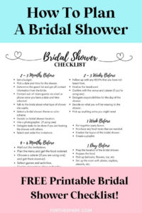 Ultimate Free Printable Bridal Shower Checklist inside Free Printable Bridal Shower Checklist