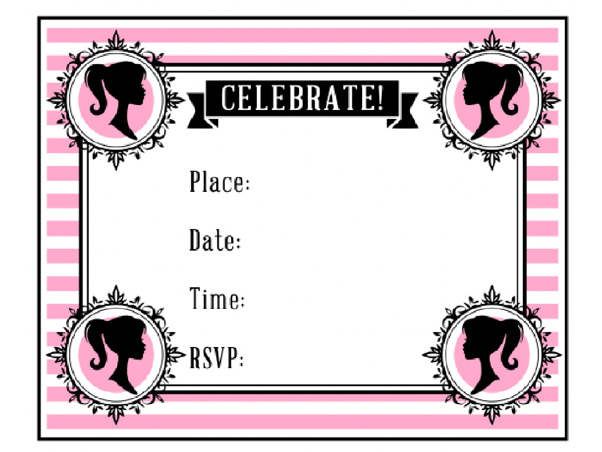 Vintage Barbie Party Printables (Free Download) | Catch My Party with regard to FREE Printable Barbie Invitations Birthday