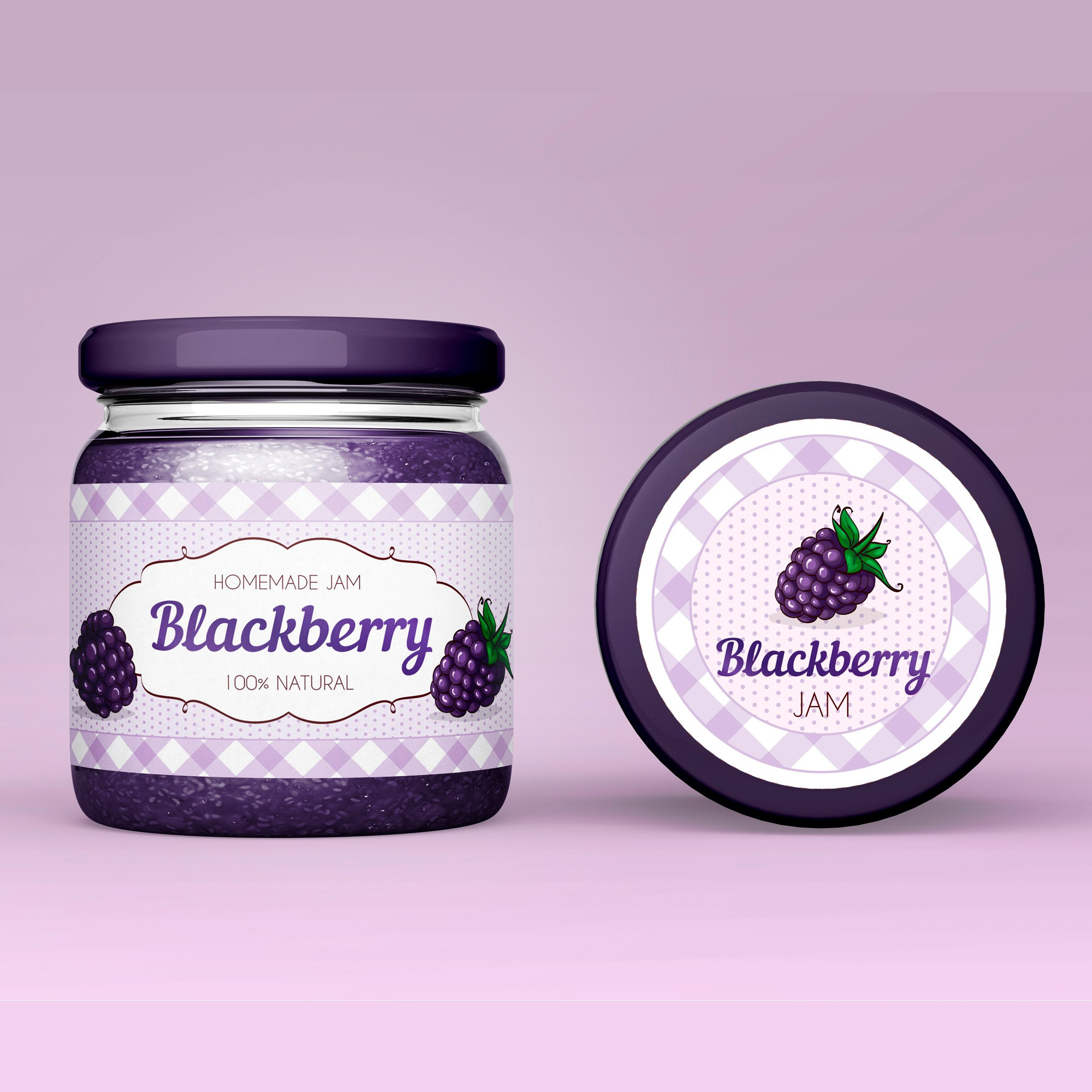 Vintage Blackberry Jam Label And Sticker Design regarding FREE Printable Blackberry Jam Labels