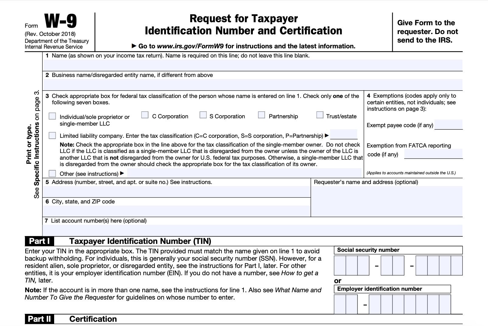 W-9 Form—Fill Out The Irs W-9 Form Online For 2023 | Smallpdf regarding FREE Printable Blank W 9 Form