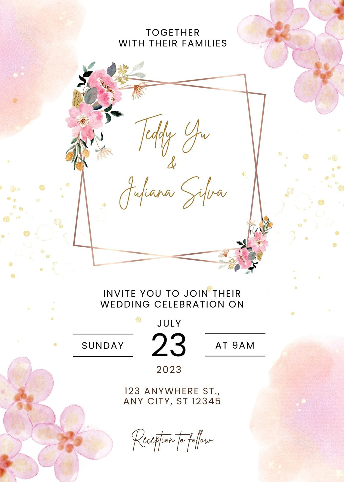Wedding Invitation Templates Free Download Blank Wedding for Free Printable Blank Wedding Invitations