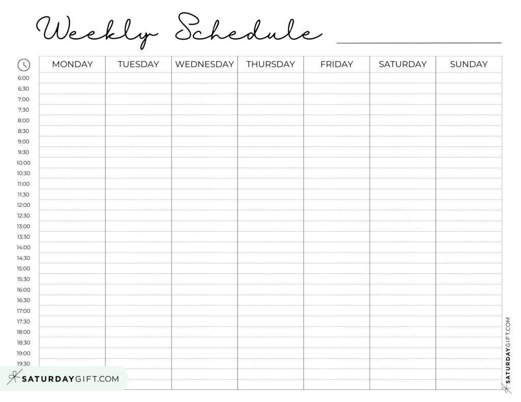 Weekly Planner Printable - 39 Cute Free Weekly Calendar Templates in FREE Printable Blank Week Calendar