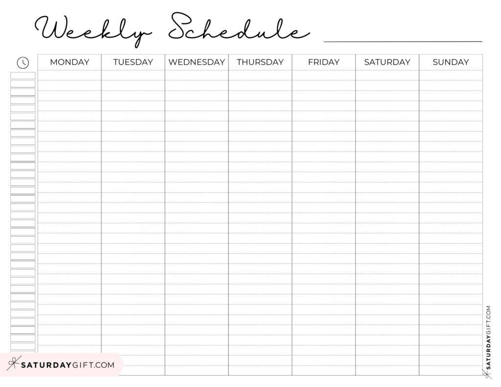 Weekly Planner Printable - 39 Cute Free Weekly Calendar Templates in Free Printable Blank Weekly Calendar Template