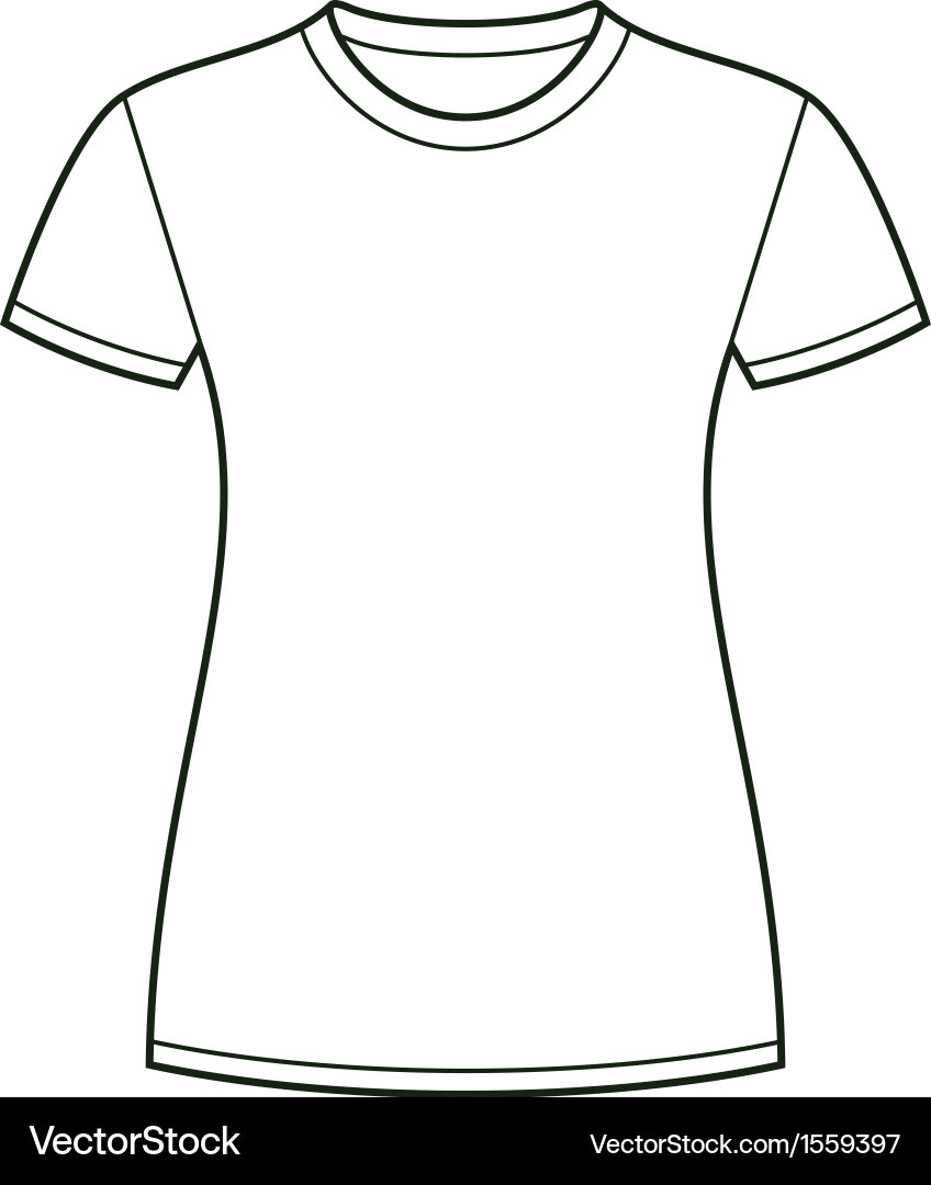 White T-Shirt Template Royalty Free Vector Image regarding FREE Printable Blank T Shirt Template