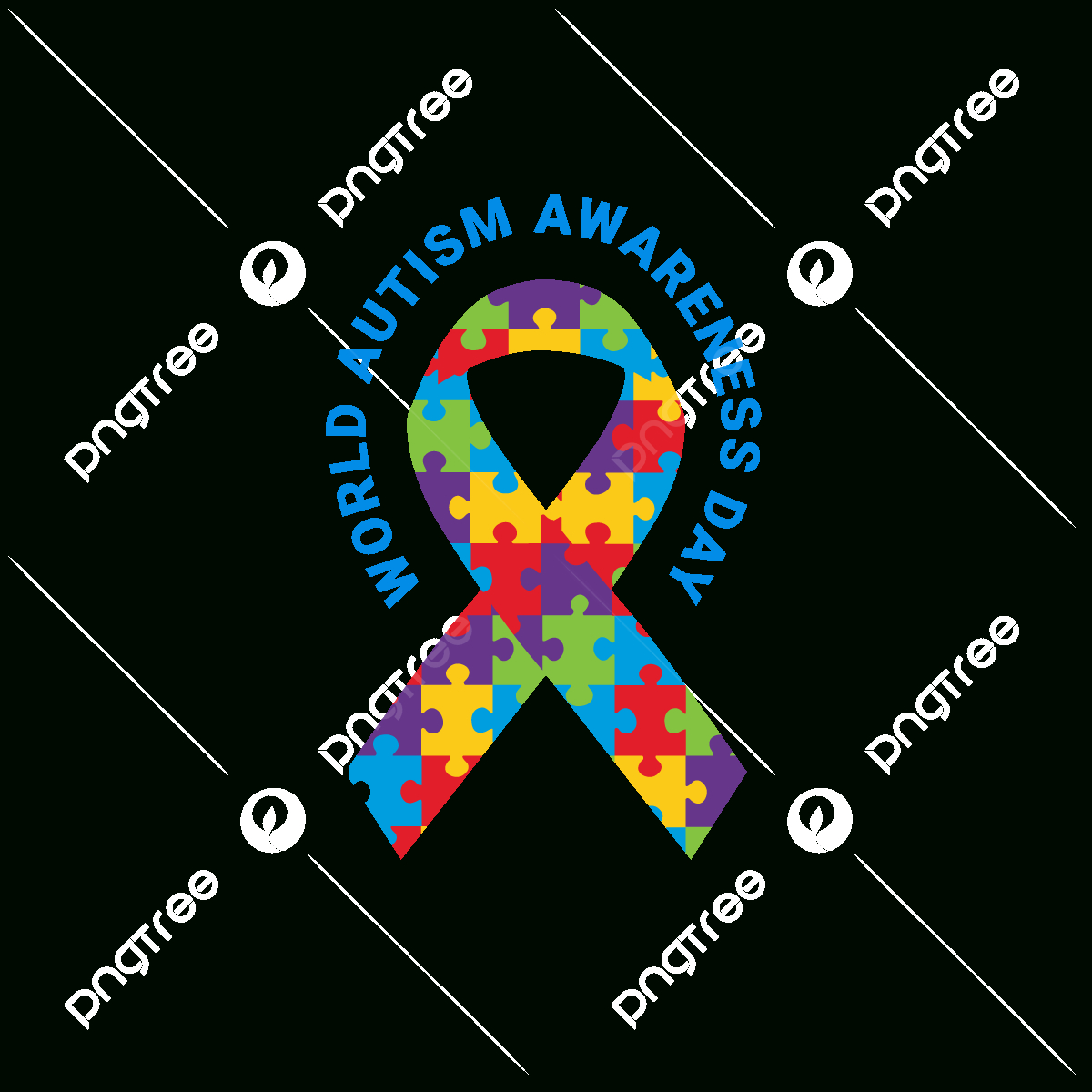 World Autism Awareness Day Artwork With Ribbon, World, Creative intended for FREE Printable Autism Awareness Ribbon