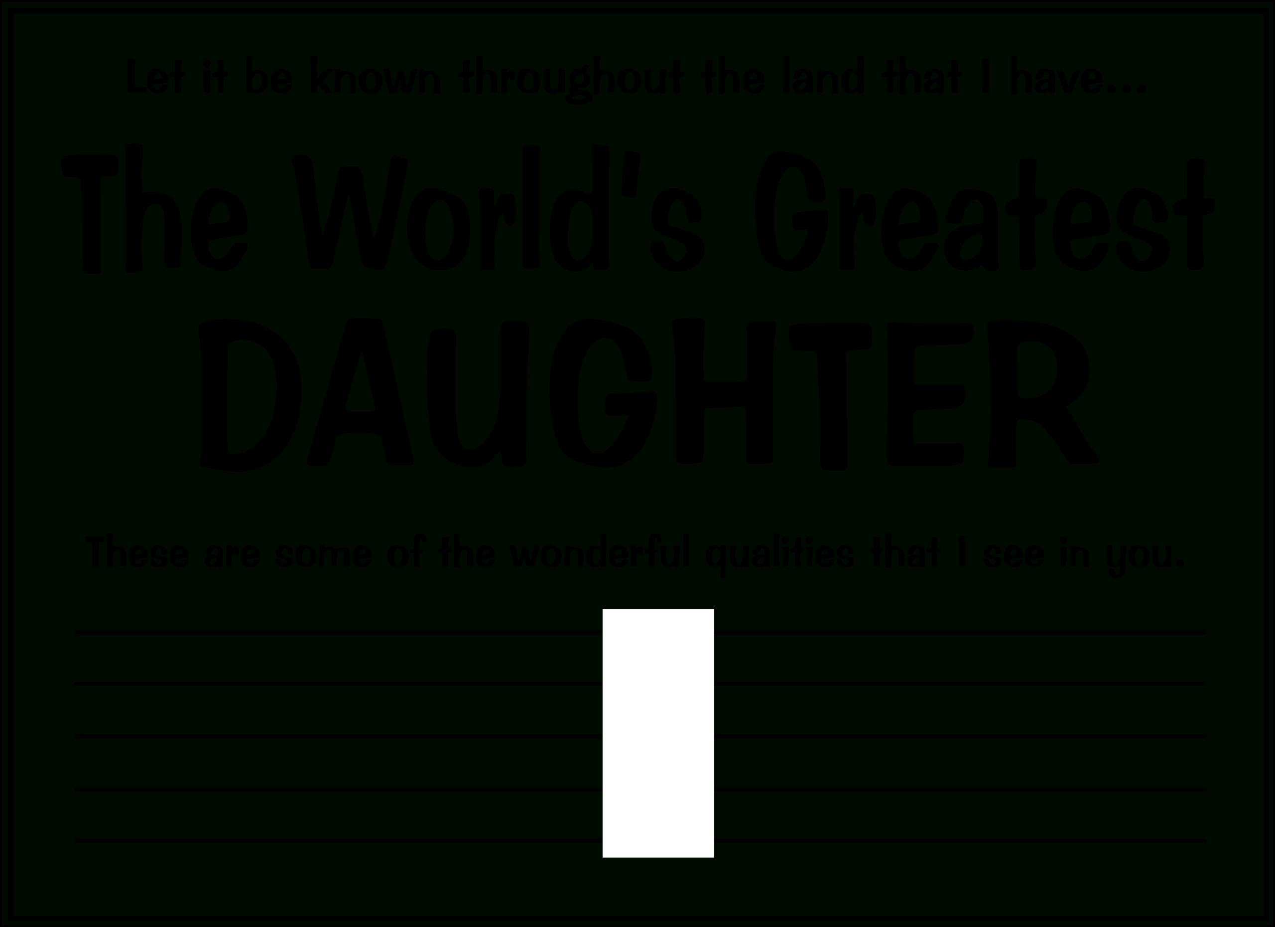 World&amp;#039;S Greatest Son Certificate – Familyman in FREE Printable Best Daughter Certificate